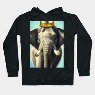 Elephant with a Crown Hoodie